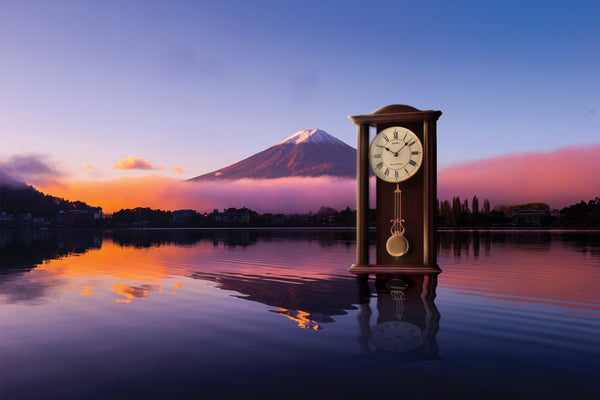 Seiko Clocks QXH075B Alderwood Pendulum Clock with Hourly Strike