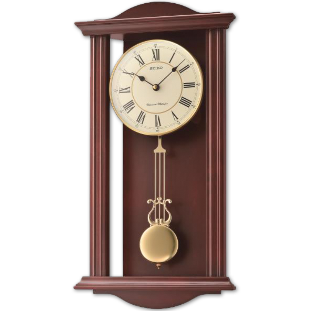 SEIKO ONLINE STORE QXH072B Dual Chime Musical Oak Wood Pendulum