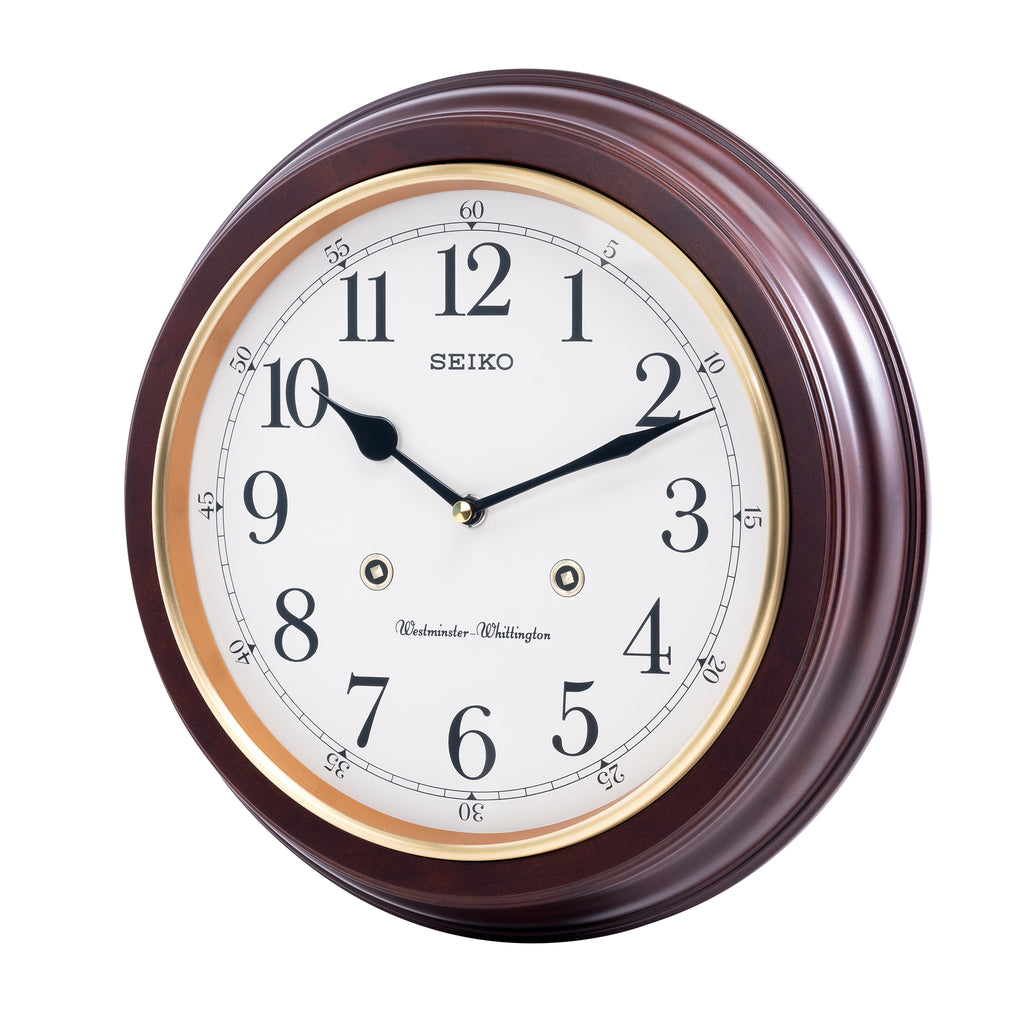 SEIKO ONLINE STORE QXH202Z Alder Wood Dual Chime Musical Clock