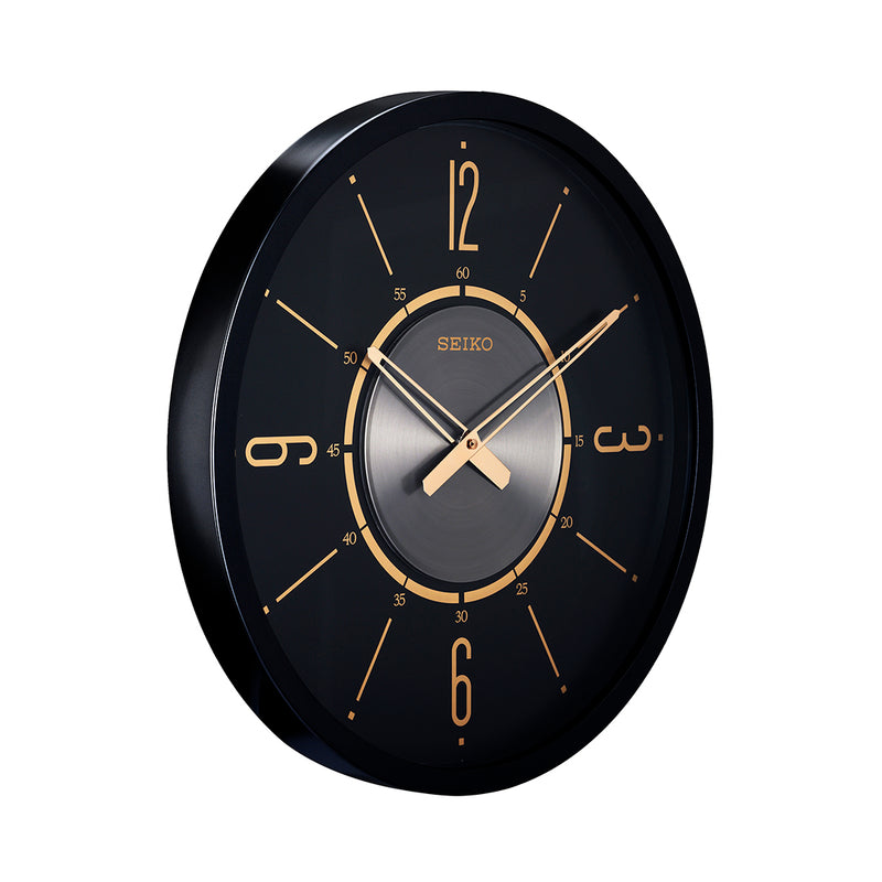 QXA759K Black Large Dial Decor Clock