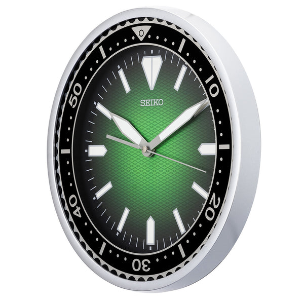 QXA791S Green Textured Dial Clock