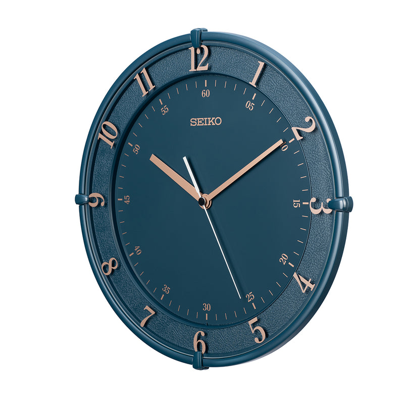 QXA805L Dark Teal Blue Decor Clock