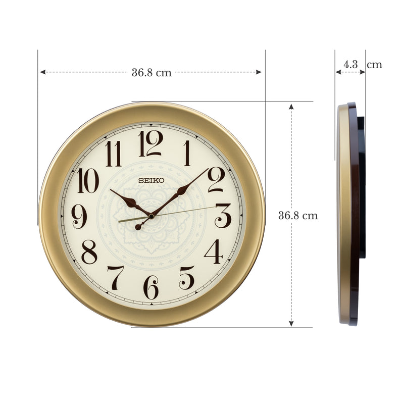 QXA835F Distinguished Floral Design Wall Clock