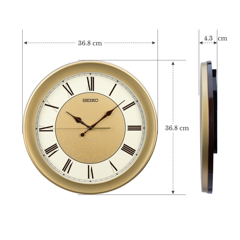 QXA835G Exquisite Gold Dial Clock