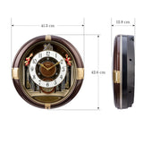 QXM613B Gold and Brown Melodies in Motion Clock