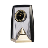 QXN234K Contemporary Black and Gold Desk Clock