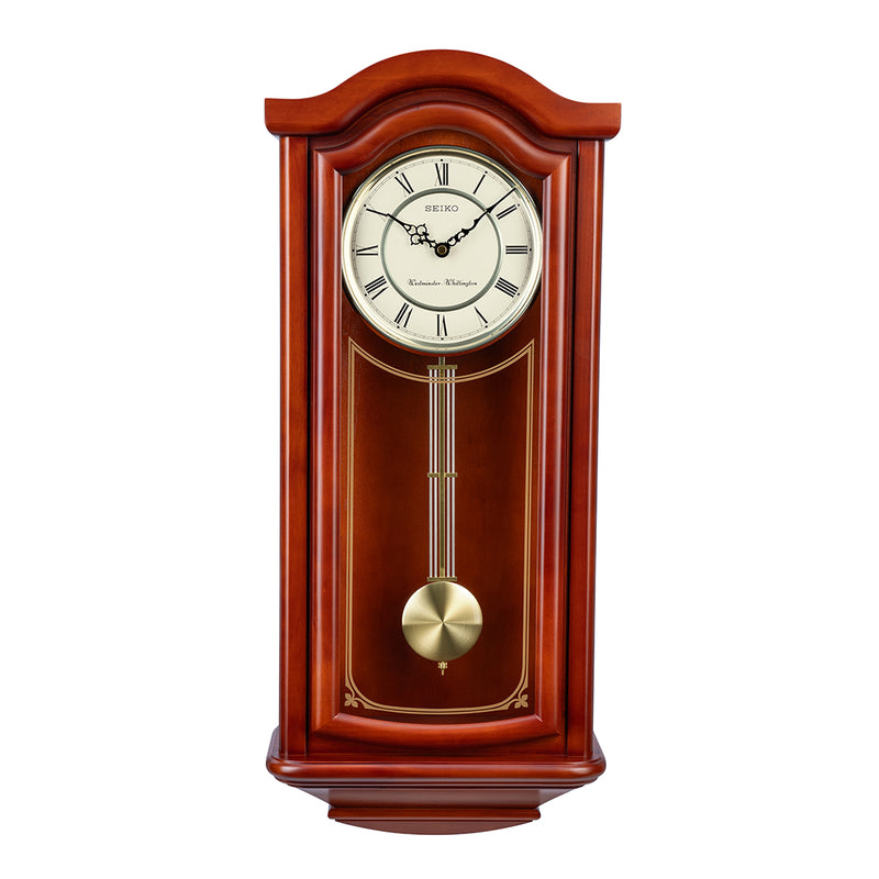 QXH118B Brown Alder Finish Grandfather pendulum clock