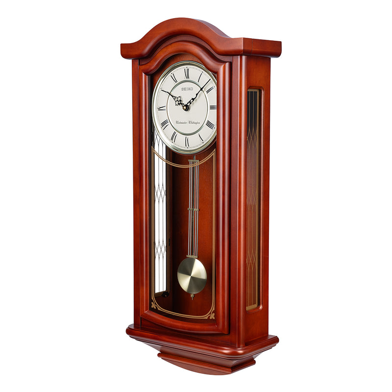 QXH118B Brown Alder Finish Grandfather pendulum clock