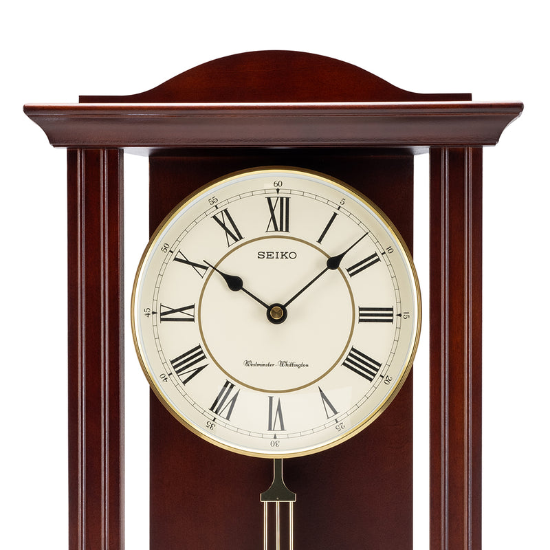 QXH072B Dual Chime Musical Oak Wood Pendulum Clock