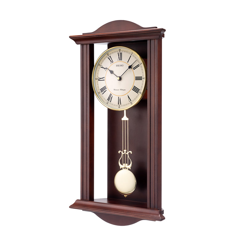 QXH072B Dual Chime Musical Oak Wood Pendulum Clock