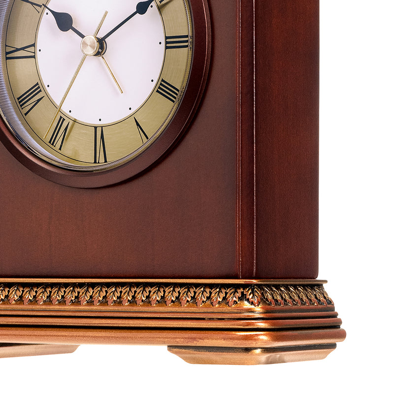 QXE018B Alder Wood Mantel Clock