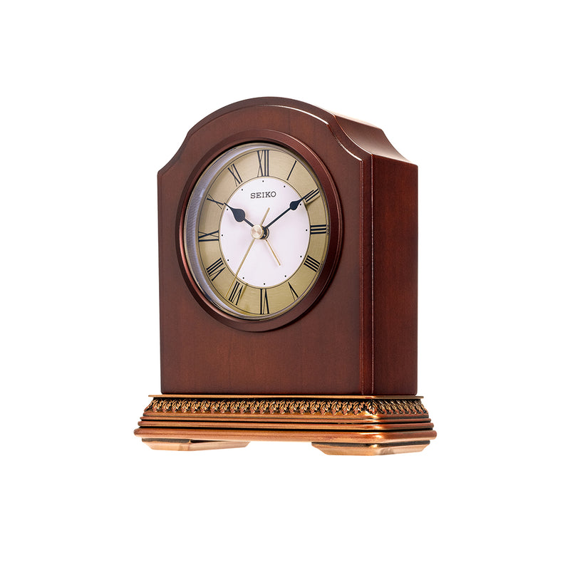 QXE018B Alder Wood Mantel Clock