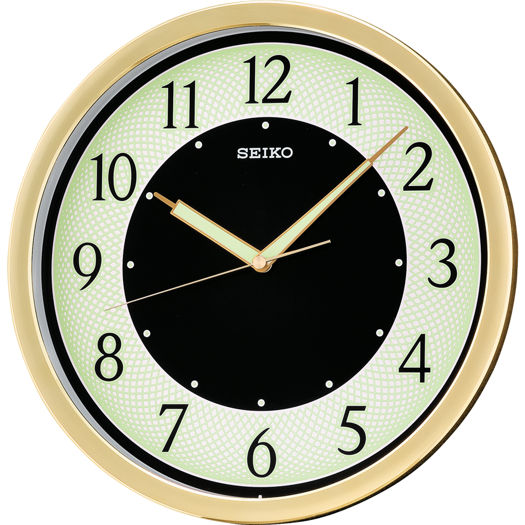 Seiko Online Store Qxa472G Gold Clock With Black And White Dial – Seiko  Clocks India