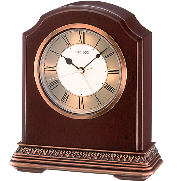 Alder Wood Case Beep Alarm DeskTop Clocks Classical Traditional Clocks Victorian